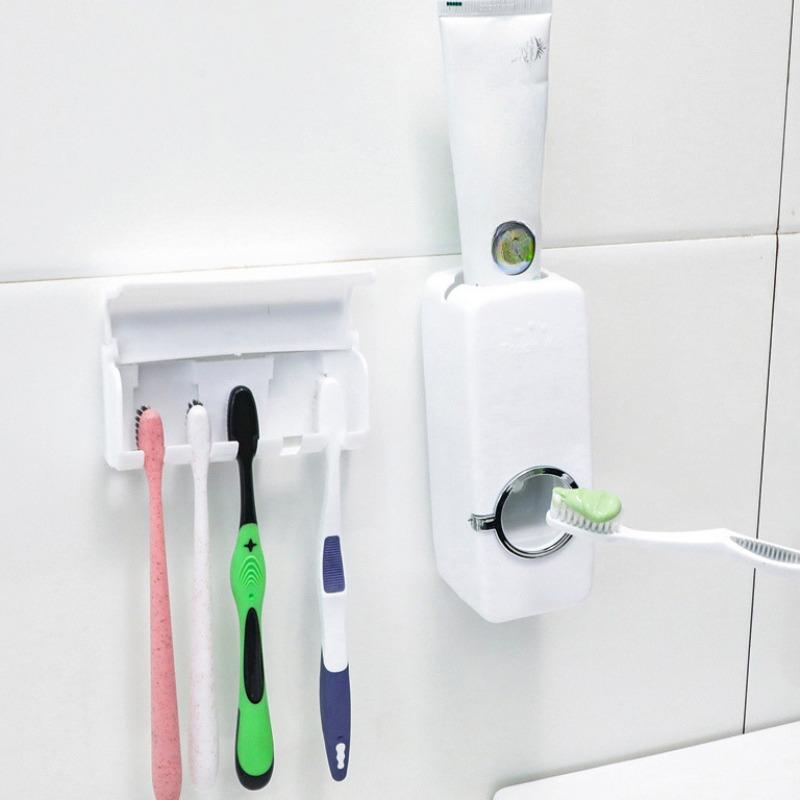 

Автоматический набор для выдавливания зубной пасты Выдавливатель зубной пасты Держатель зубной щетки Липкий крючок Держатель зубной щетки Держатель зубной пасты белый