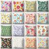 Federa Cuscino Floreale 45cmX45cm Quadrata Copricuscino per Divano Fiori ad Acquerello Cuscino