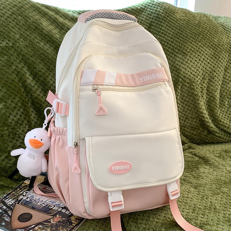 Children's Elementary School Students Junior High School Students High School Students Girls Boys Contrasting Color Large Capacity Backpack