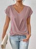 Women Short Sleeve T Shirt Casual Crew Neck Loose Fit Lightweight Breathable Basic Top Summer Everyday Tee
