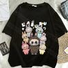 Women Labubu Adult Sweethearts Clothes T Shirts Girl Cartoon Anime Graphic Print Shirt Fashion Tops FeUnisex Birthday Party Gifts