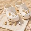 Set da 6 Pezzi Charms per Scarpe Color Oro, Charms Estivi Gelato, Charms per Scarpe Stella Marina Conchiglia per Zoccoli Donna Ragazze Decorazione Calzature da Spiaggia