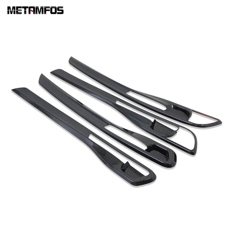 For Kia Seltos -  2024 2025 Carbon Fiber Interior Door Handle Bowl Panel Trim Strip Sticker Accessories Car Styling