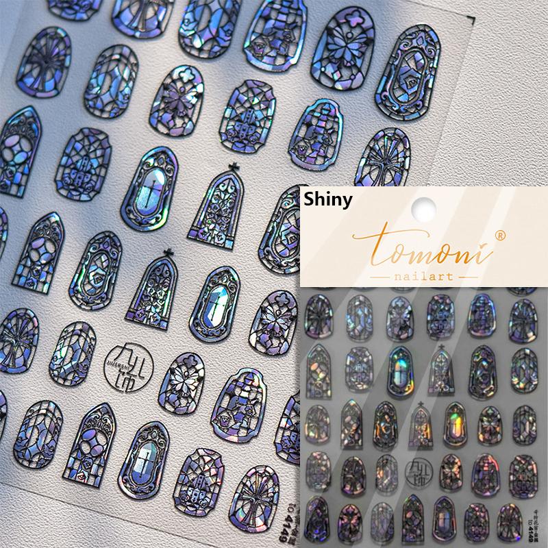 

Ретро блестящие глазурованные рококо цветочные окна мечтательная бабочка геометрическая рамка штамп тисненые рельефы наклейки для дизайна ногтей маникюрные наклейки