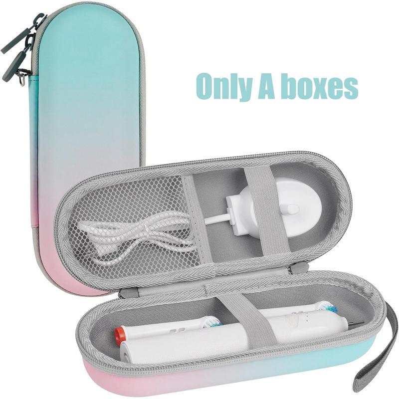 Shockproof & Waterproof Electric Toothbrush Travel Case EVA Protective Organizer For Brushes Heads Charger-1Pc Large Capacity