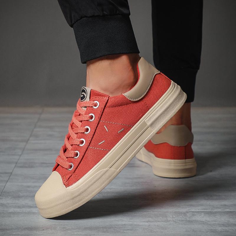 Fashion Men Casual Shoes Classic Vulcanized Sneakers Men's Canvas Shoes Couple Casual Shoes Low Top Flats Shoes Retro Shoes SS25851
