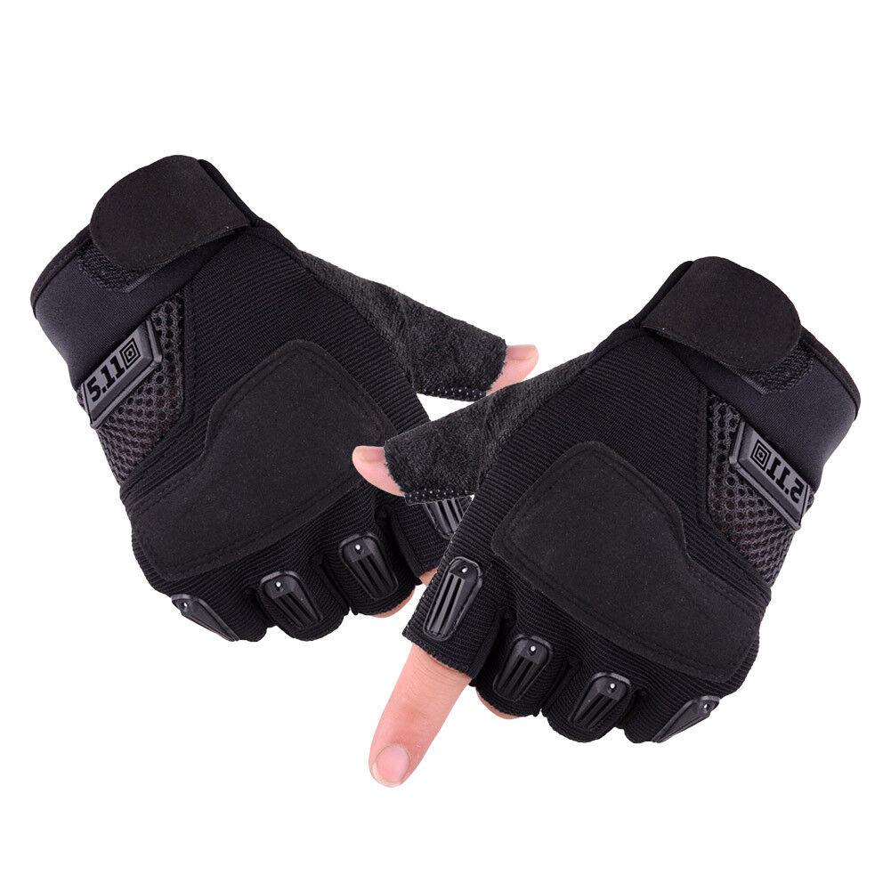 Mens Military Army Half Finger Gloves Tactical Fingerless Motorcycle Cyclin OH
