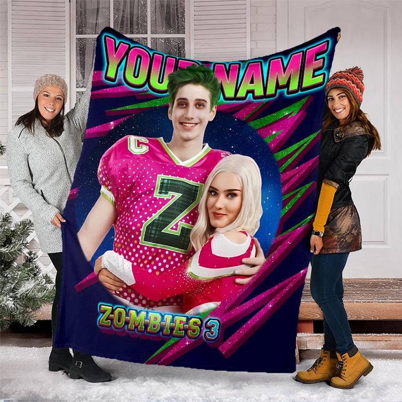 Customiz Name Personality Zombies Blanket Soft&Warm Office Bed Travel Lunch Break Blanket,Gift All Seasons
