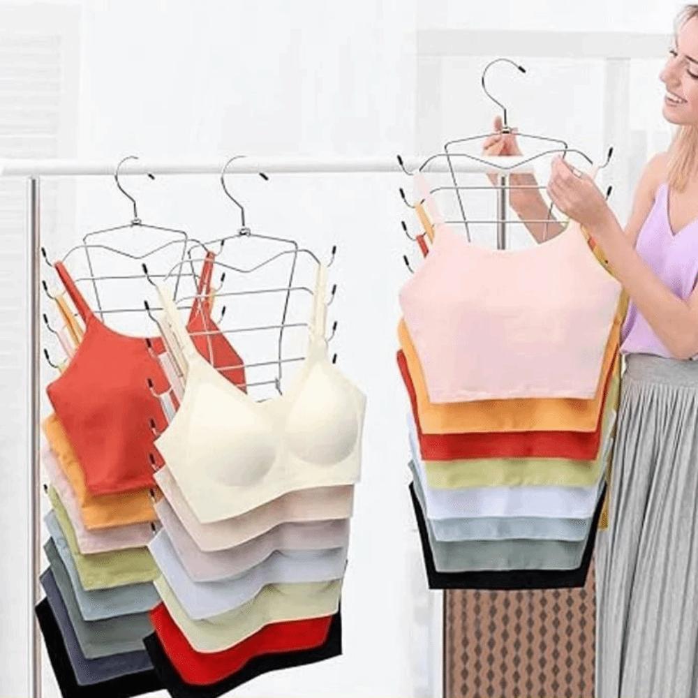 Save Space Underwear Hanger 8 Tier Closet Organizers Bra Tank Top Hangers for Chest Storage