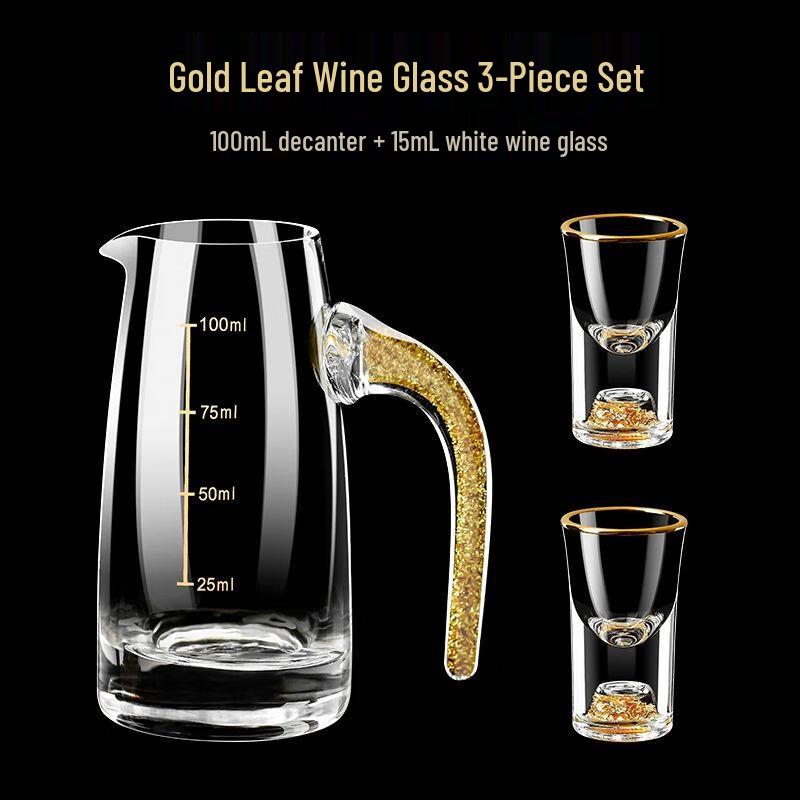 Xuan Kun Pai Gold Foil Crystal Baijiu Glassware Set