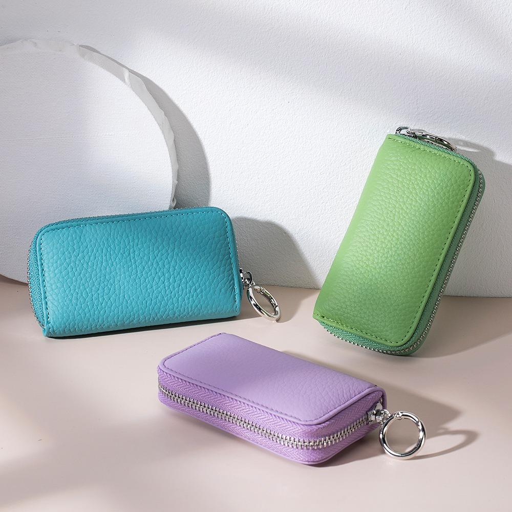 Zipper Closure Keychain Pouch Multifunctional Car Key Organizer Housekeepers Key Holder  Card Bag