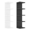 Conjunto Moderno de Prateleiras de Parede em PVC de 5 Níveis Solução de Armazenamento Flexível Para Qualquer Estilo de Quarto