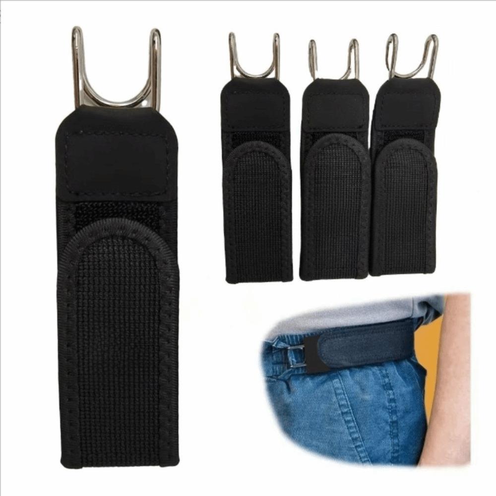 Adjustable Hook Buckleless Belt Metal Hooks Hook Waist Belt Useful Elastic Belt  Daily Use