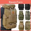 Mochila Militar Outdoor de Lona de 80L para Camping, Caminhadas, Trekking, com Alças de Ombro em Malha Respirável e Grande Capacidade