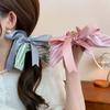 Korean Style Plaid Silk Ribbon Scrunchies Elastic Large Intestine Hair Ring  Friends