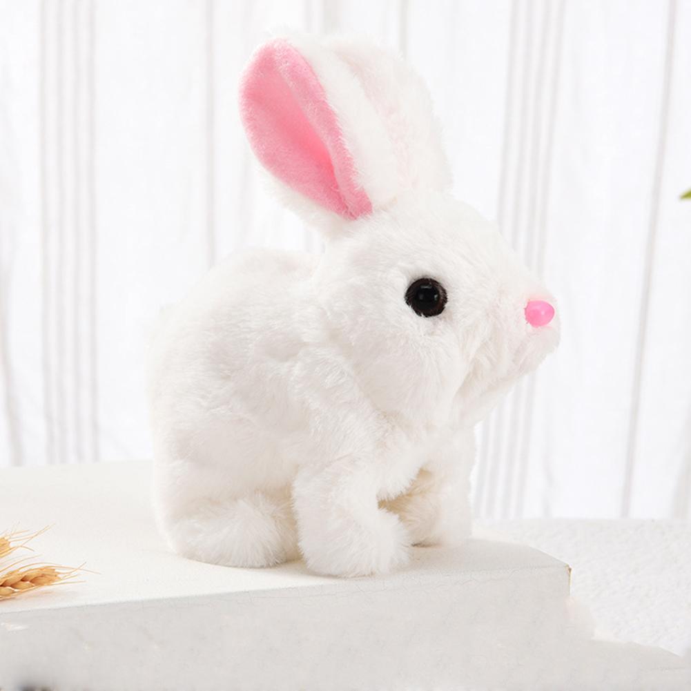 Easter Bunny Toy Plush Rabbit Easter Electronic Interactive Toy Bunnies Can Walk and Talk with Sounds and Movements for Gift