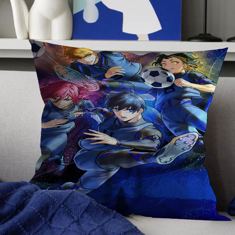 Blue Lock Anime Pillowcase Toon Gift Cushion Cover Bedroom Home Sofa Chair Seat Decor Pillow Case