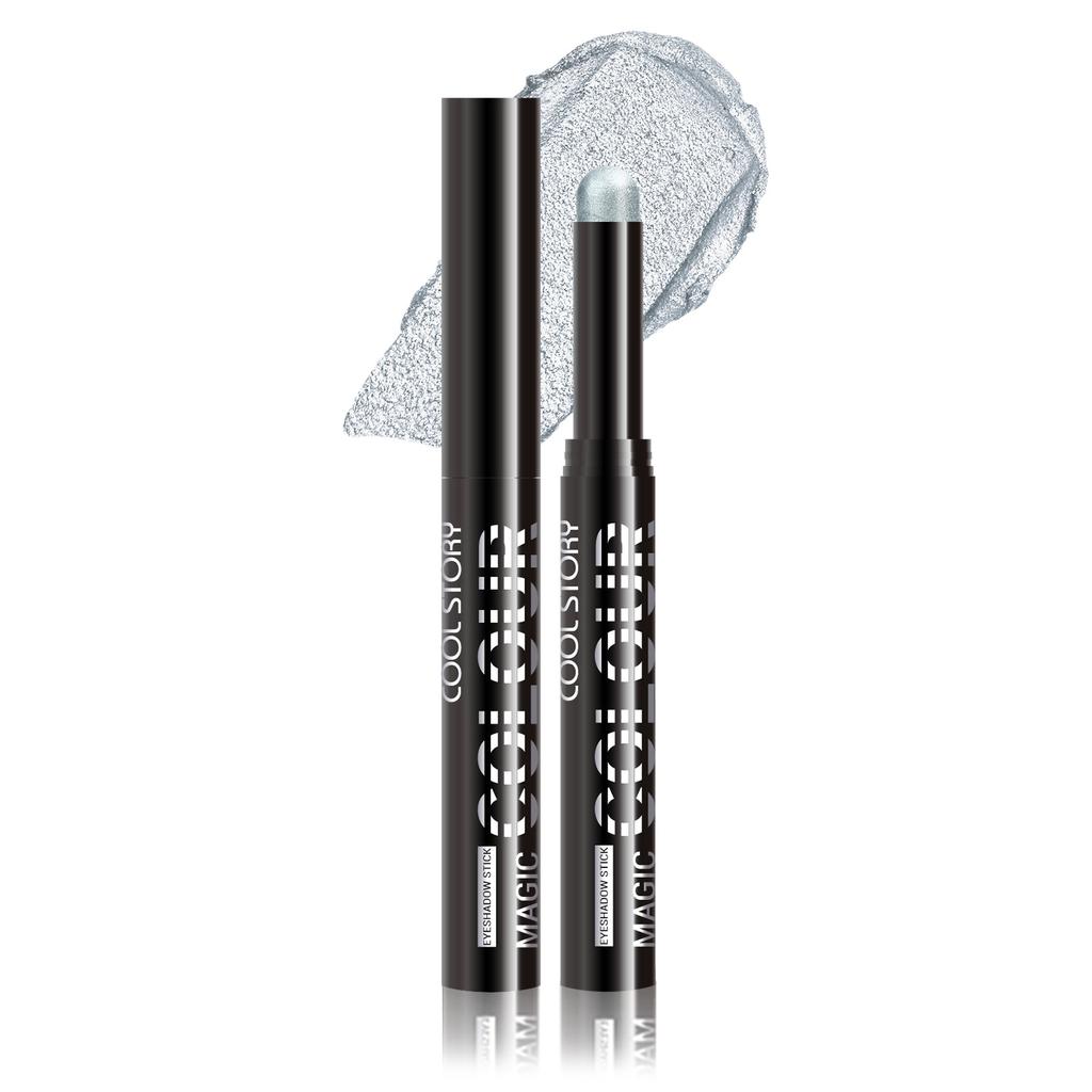 Smoky Dark Blue Eyeshadow Pencil Stick Waterproof Pearlescent 24 Colors Metallic Glitter Eye Shadow Highlighter Pen Makeup Tool