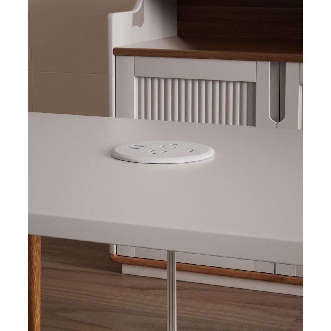 2 Pack Recessed Power Grommet 3 Inch,20W Fast Charging USB C.Fadossu Desktop Flush-Mount Power Grommet Outlet with 2-AC Outlet,3-USB Port,Fit 3-1/8"