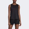 Adidas Solid Color Breathable Sleeveless Training Tank Top Women tops Black EI6373