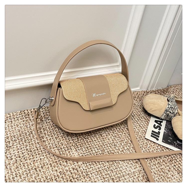 Damska minimalistyczna torebka crossbody w bloki kolorów - wszechstronna, szykowna i modna torebka na ramię