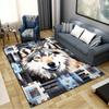 Natvie Wolf Carpet Rug for Living Room Bedroom Home Sofa Decoration,Kids play Non-slip Floor Mat