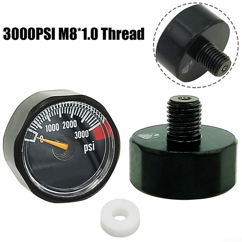 Metalworking Pressure Gauge Manometer 3000 Psi Black M8*1.0 Thread