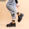 1 Thick-soled Low-top Small Leather Shoes Children's Buckle Low-top Leather Versatile Casual British School