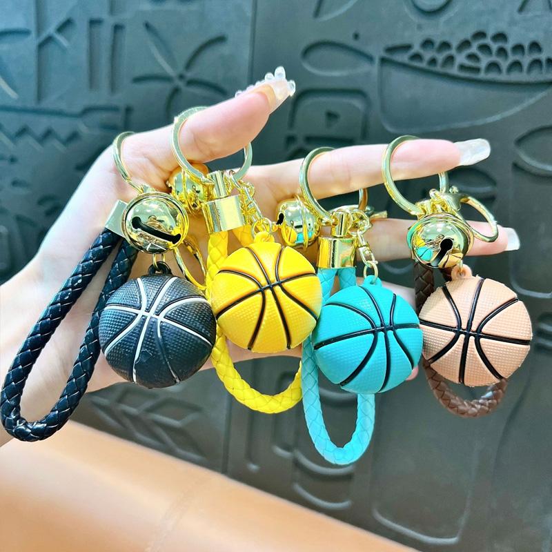1/2Pcs Keyring Holder Creative Colorful Key Accessories Basketball Keychain 9 Colors Car Key Chain Plastic Ball Bag Pendant