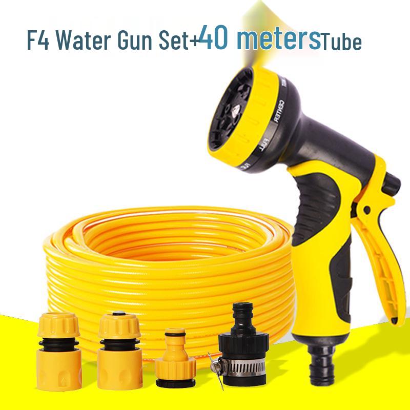 High-Pressure Multifunctional Car Wash & Watering Nozzle with Spray, Sprinkler, and Brush Features