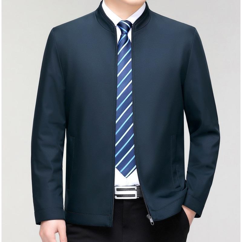 New Men's Jacket Spring and Autumn Jacket Middle-aged High-end Business Casual Jacket Dad Lapel Top