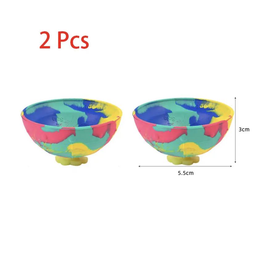 Camouflage Rotating Bouncing Bowl Hip Hop Creative Bouncing Pressure Relieving Rubber Jumping Hemisphere Outdoor Novel Child Toy