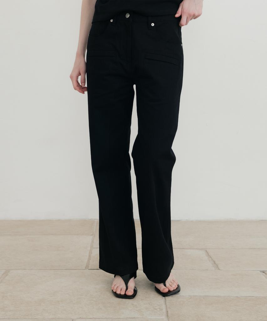 SSIN AND LEE (W) Roam Biker Detail Cotton Pants Black