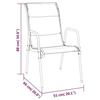 VidaXL Ensemble à manger de jardin 5 pcs noir textilène et acier 3200712