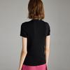 Wudao Mulberry Silk & Linen Blend Rib Knit Short Sleeve T-shirt