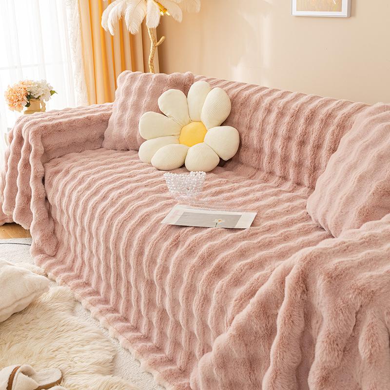 Sofa Cover Cloth Towel Anti-Cat Claw Winter Plush Cushion Seat Cushion All-Inclusive Universal Sofa Cover Full Cover Blanket
