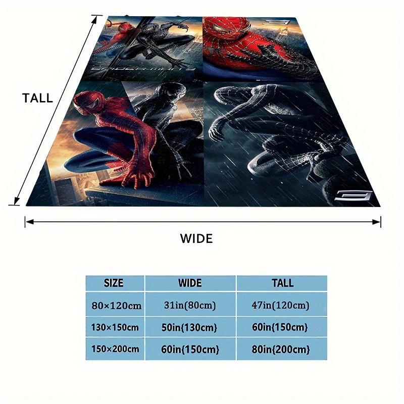 1pc Spider-Man Printing Blanket - Soft, All-Season Throw for Living Room, Bedroom,Personalized Gift with Adorable Cartoon Design