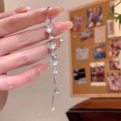 Herzarmband aus Katzenaugenstein – Elegantes Zirkon-Design für Damen