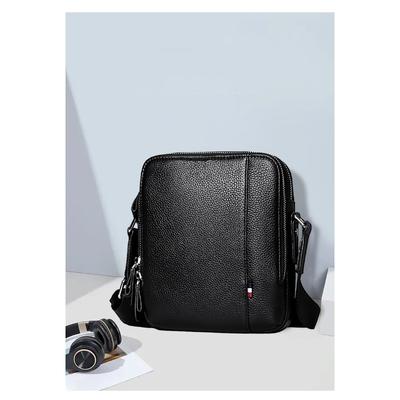 Men's Bag Large Capacity Trend Shoulder Bag Men's Genuine Leather Bag Business Crossbody Bag Vertical Cowhide Bag