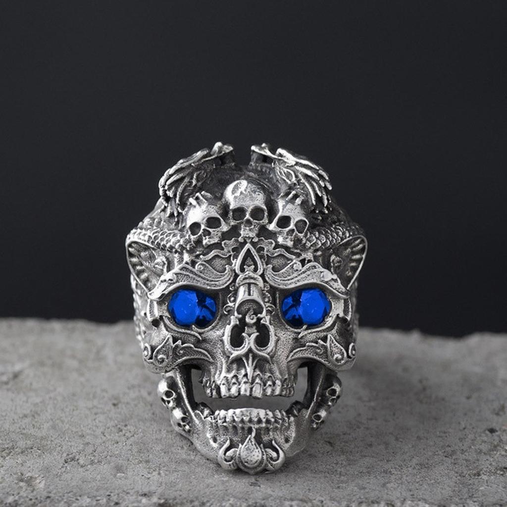 Skull Opening Rings Finger Rings Skull Adjustable Rings Eye Catching Open Rings