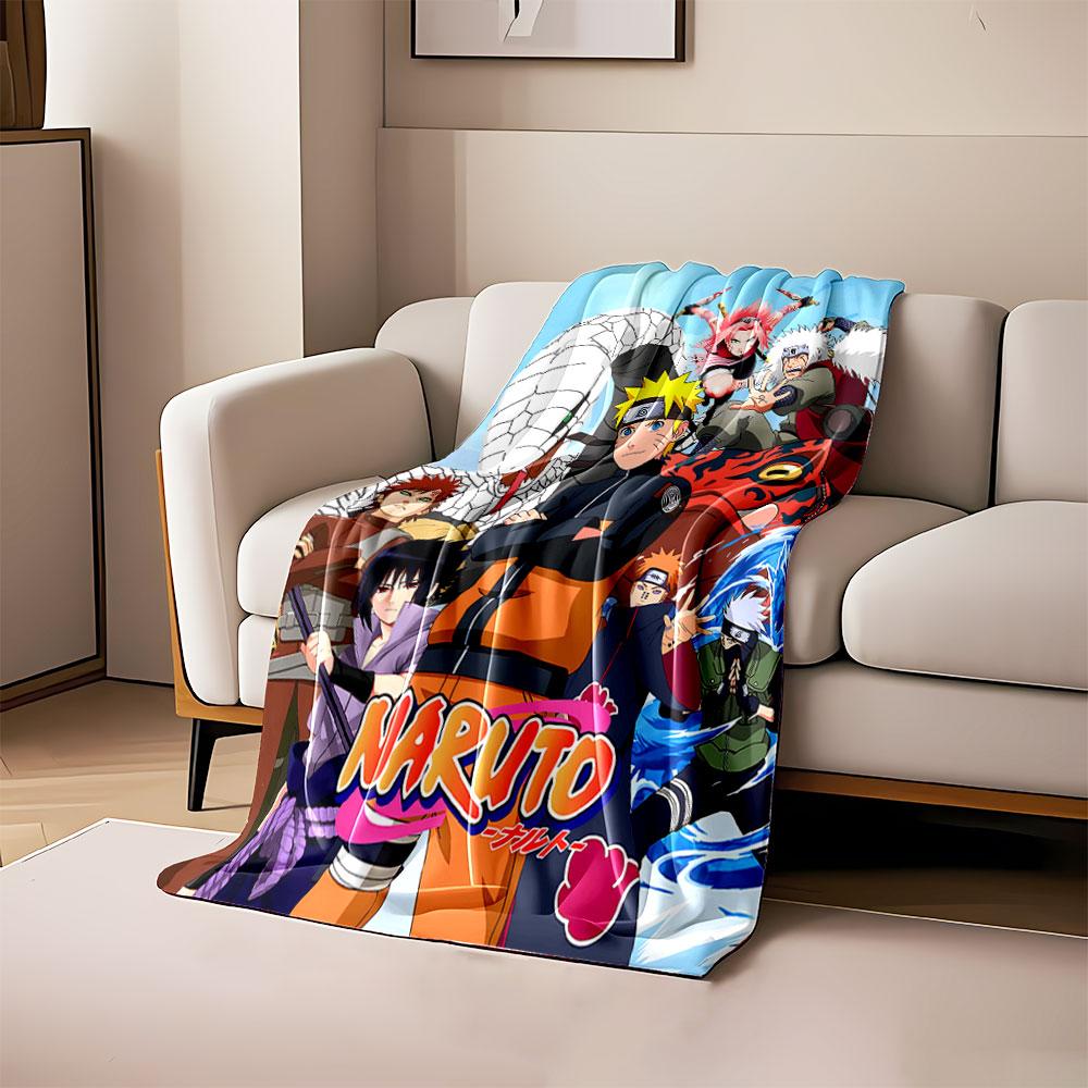 

Stylized anime characters with vibrant colors and dynamic action poses. for all seasons blanket lunch break throw gift 80cm x 120cm
