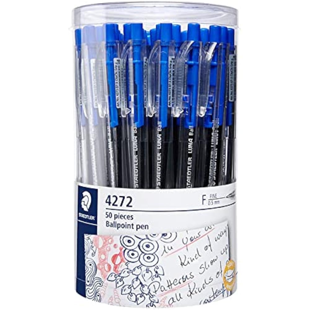 STAEDTLER (STAEDTLER) Office Ballpoint Pen Set (Ballpoint Pen, Blue, Set of 50) [Parallel Importe...