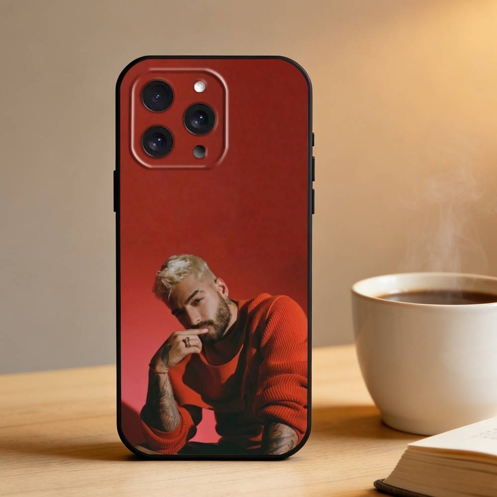 M-Maluma Phone Case For iPhone 16,15,14,13,12,17,Pro Max,Plus Silicone Black Case iPhoneXSMAX