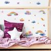 Rainbow Star Cloud Wall Sticker Self-Adhesive Removable for Kids Bedroom Kindergarten Background Wall Decoration