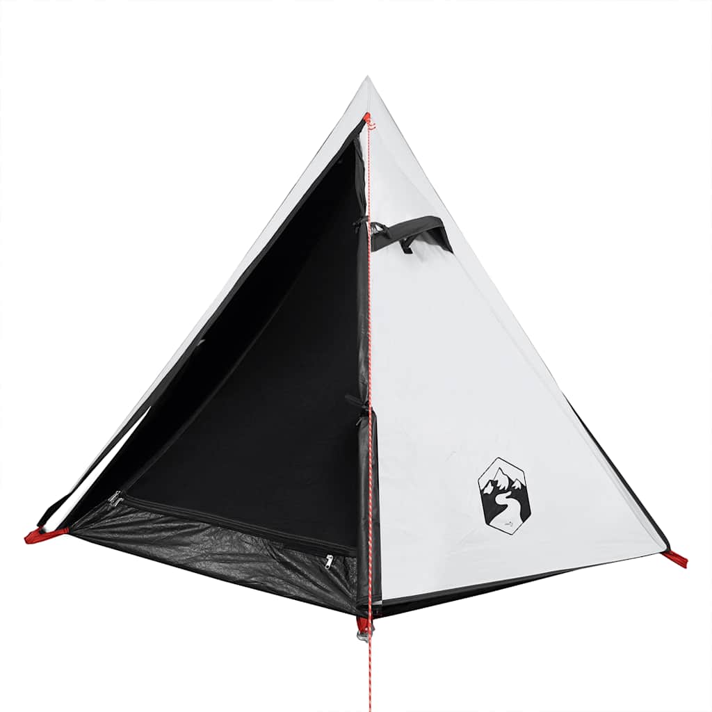 Dome Camping Tent for 2 Persons White & Dark Waterproof