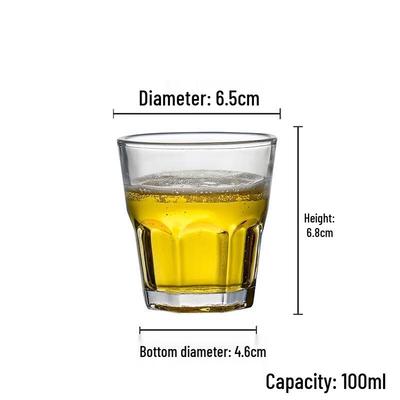 HANDUNYOU Tempered Octagonal Glass Tumblers