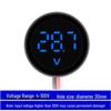 **4-100V LED Round Voltmeter with Reverse Connection Protection**