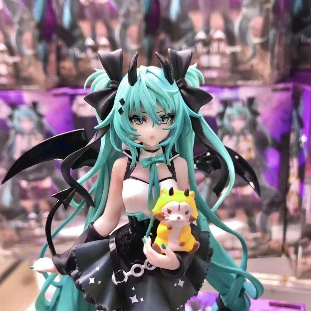 Anime Animation Schönes Mädchen Hatsune Miku Handgemacht Teufel Hatsune Miku Katzenohren Hatsune Miku Niedlich Handgemacht PVC Modell Dekorationen