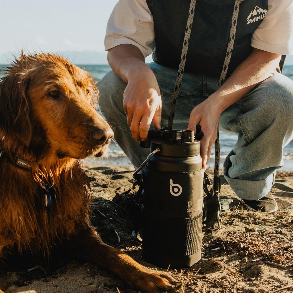 BOTTLE BOTTLE Jug, 2-Liter Water Bottle, Large Capacity, 2L Stainless Steel, Vacuum Insulated, Keeps Hot or Cold, Includes Straw, Portable Water