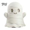 Hand Painted Ghost Ornament 3D Printed Halloween Mummy Figurine, Blank DIY Paintable Bandage Pumpkin Statue, Tabletop Decor Mini Desktop for